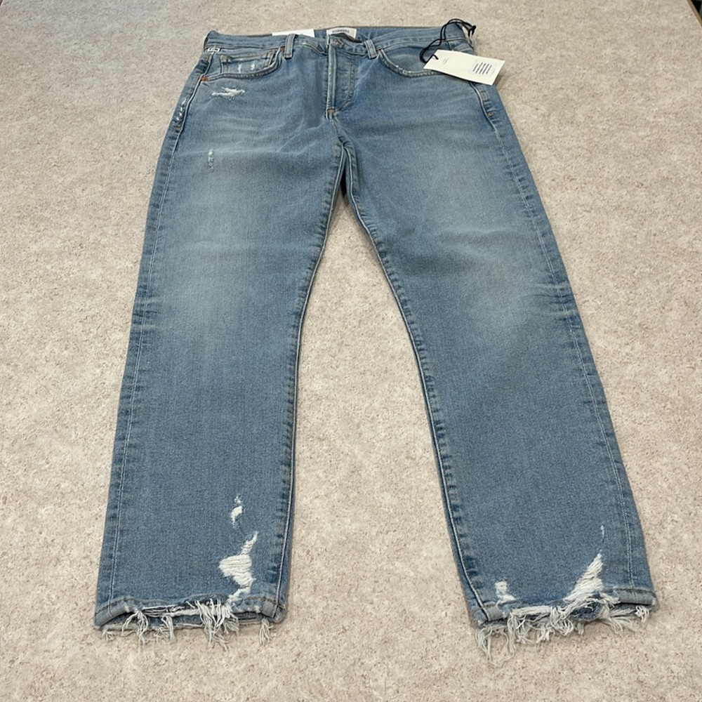 BNWT CITIZENS OF HUMANITY EMERSON SLIM FIT BOYFRIEND JEANS COLOR SLUSHIE SIZE 25 - Picture 6 of 15